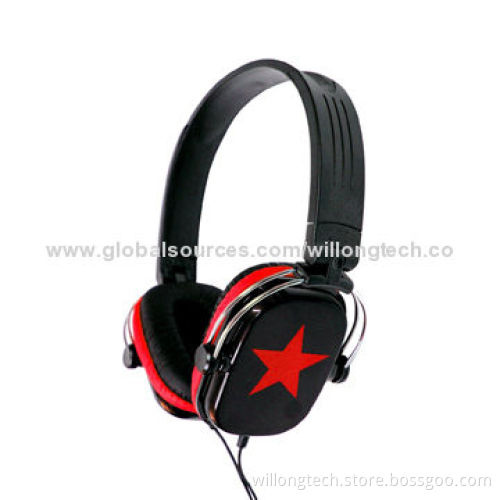 Hot Selling Fashionable Style On-ear MP3 Headphones with Mic, 20Hz-20kHz Frequency Range